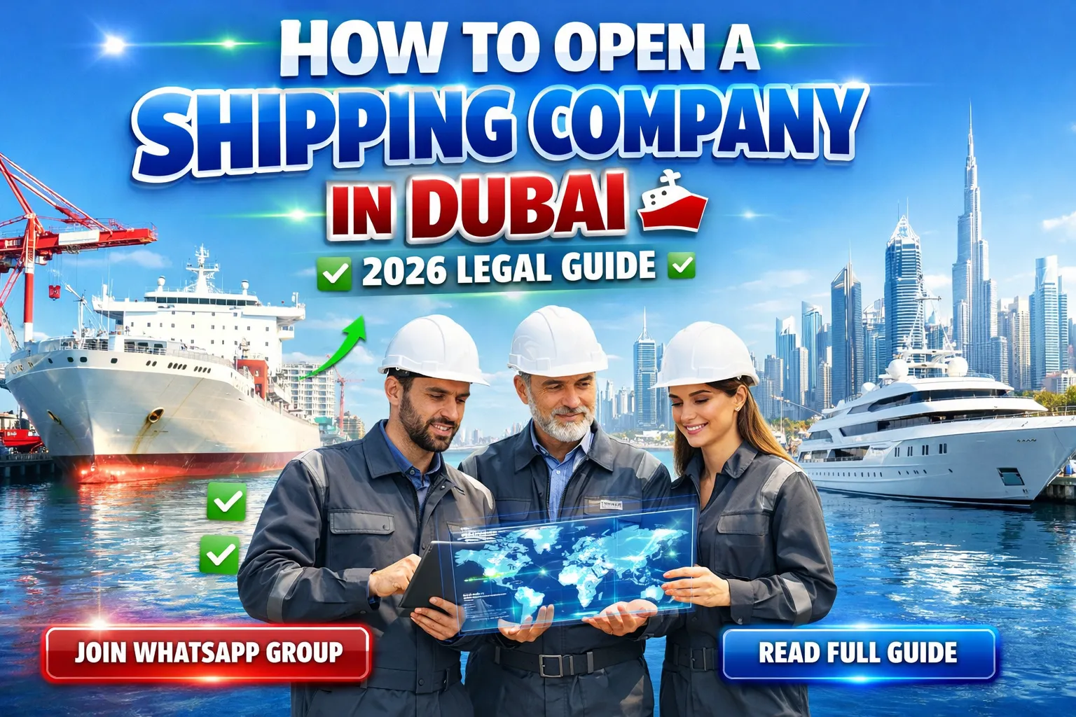 How to Open a Shipping Company in Dubai (2026 Complete Legal Guide)